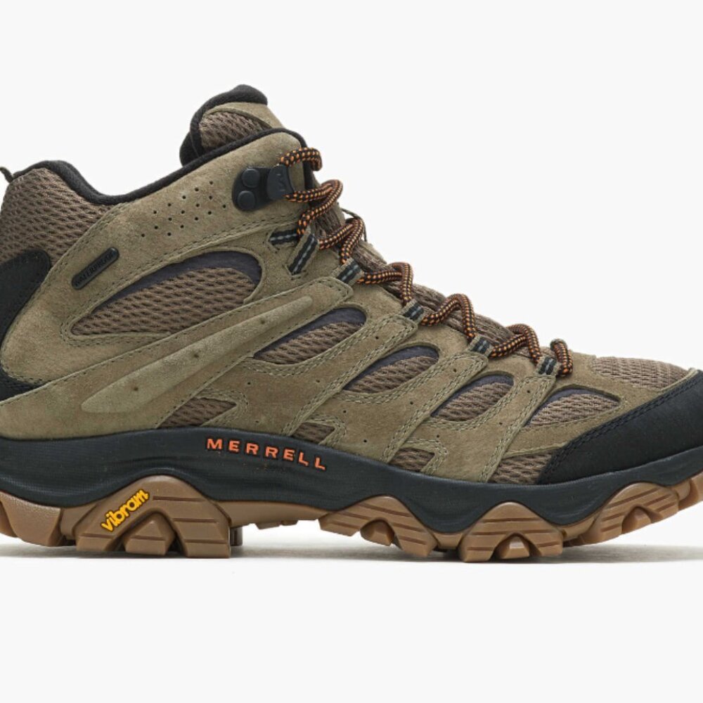 Merrell Men's Moab 3 Mid Waterproof Olive/Gum Size 11.5